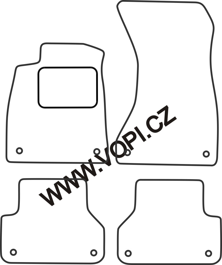 Gumové autokoberce Audi A4 2007-2015 GLE